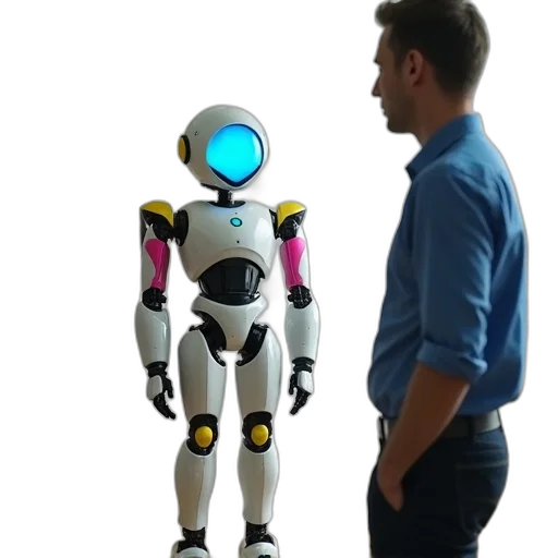 robot, concept art, 3d render, outer space transparent PNG cut-out