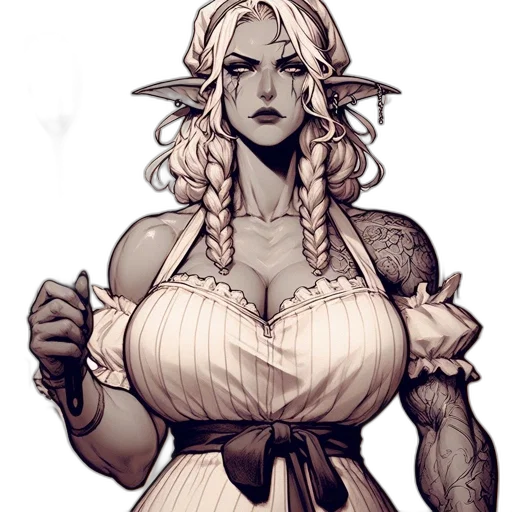 dress, concept art, fantasy art, comic book art transparent PNG cut-out