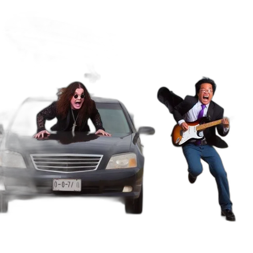 car, concept art, fire, outer space transparent PNG cut-out