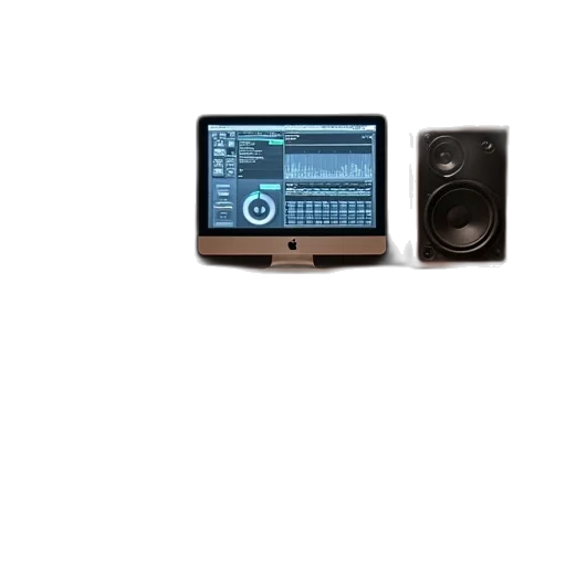 3d render, studio, desk, some transparent PNG cut-out