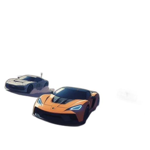 car, 3d render, concept art, photorealistic transparent PNG cut-out
