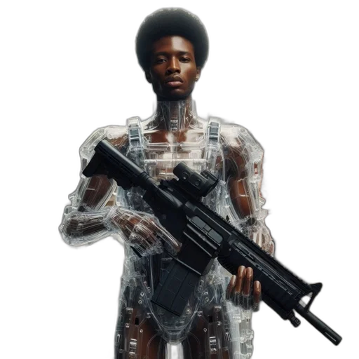 weapon, staff, animal, robot transparent PNG cut-out