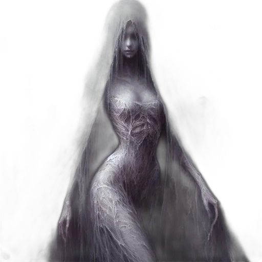 dress, creature, hair, face transparent PNG cut-out