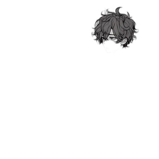 hair, creature, face, weapon transparent PNG cut-out