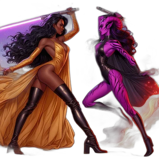concept art, fantasy art, comic book art, dark transparent PNG cut-out