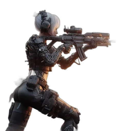 robot, weapon, staff, concept art transparent PNG cut-out