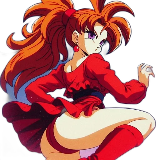 dress, staff, anime, cartoon transparent PNG cut-out