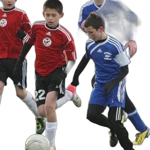 young, boy, red, soccer transparent PNG cut-out