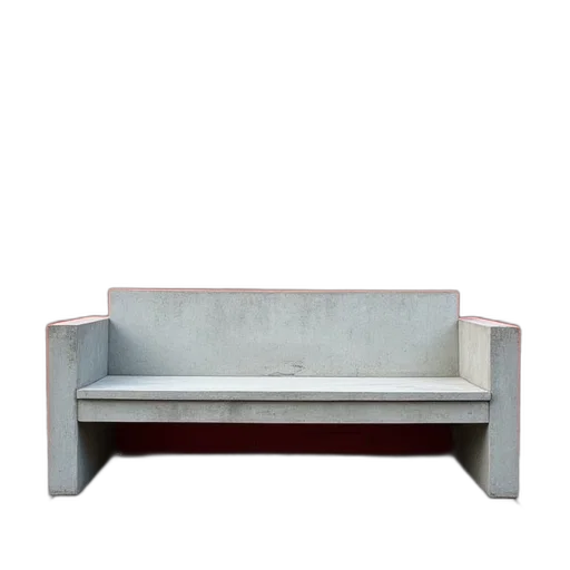 furniture, 3d render, red, large transparent PNG cut-out