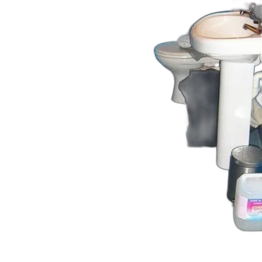 3d render, pastel, bathroom, blue transparent PNG cut-out