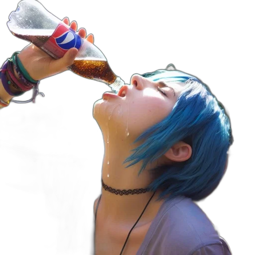 bottle, food, creature, face transparent PNG cut-out
