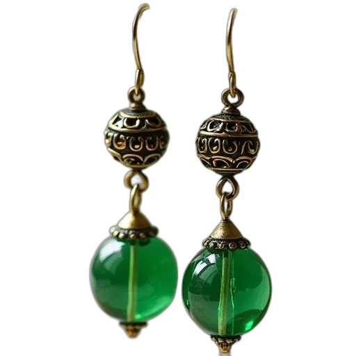jewelry, green, handmade, bronze transparent PNG cut-out