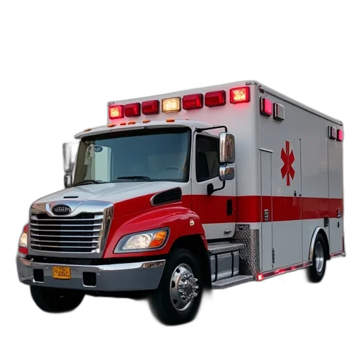 concept art, 3d render, new, ambulance transparent PNG cut-out