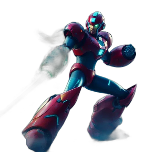 robot, weapon, concept art, 3d render transparent PNG cut-out