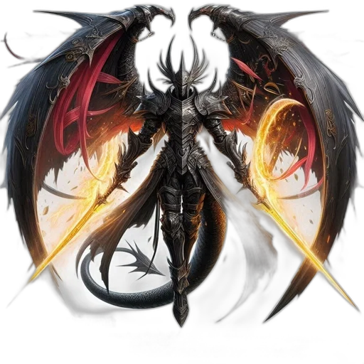 dragon, sword, weapon, staff transparent PNG cut-out