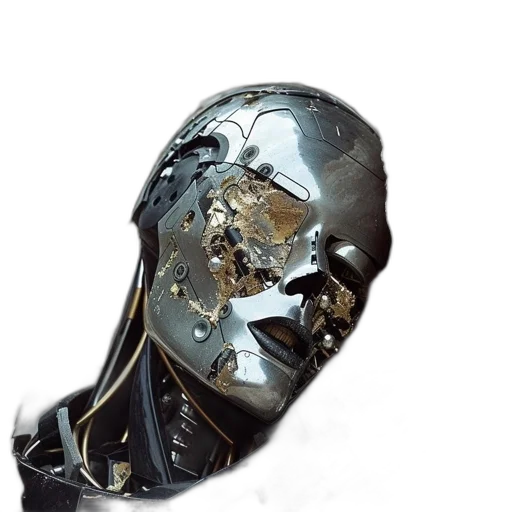 robot, mask, face, crown transparent PNG cut-out