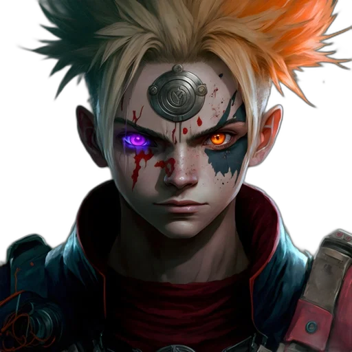 face, mask, weapon, cyberpunk transparent PNG cut-out