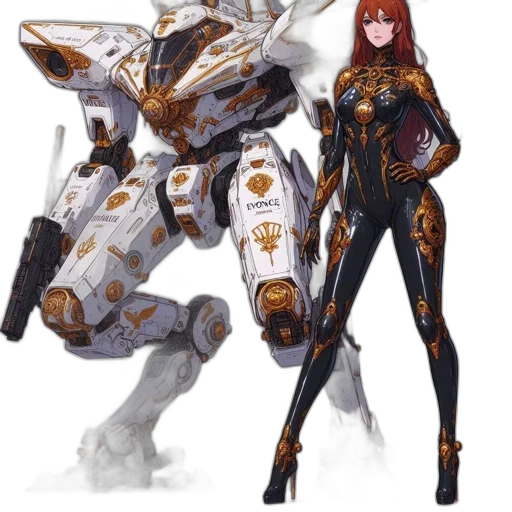 robot, weapon, concept art, fantasy art transparent PNG cut-out