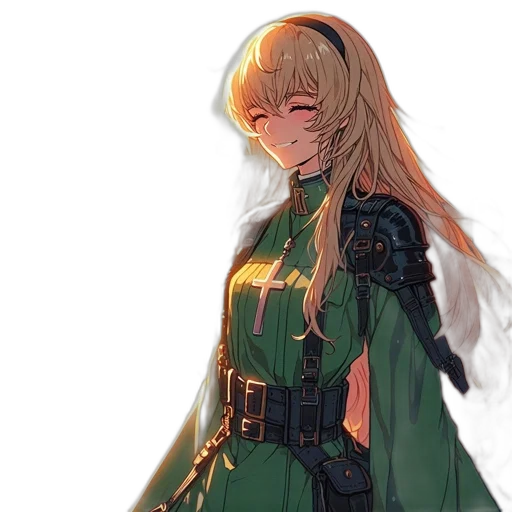 dress, staff, sword, crown transparent PNG cut-out