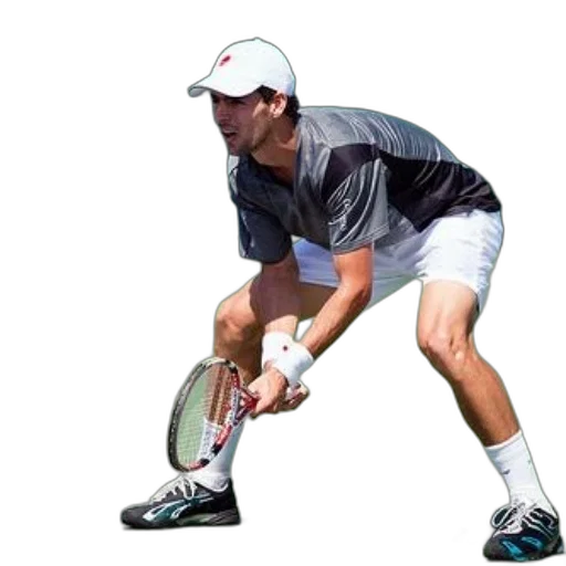 tennis, player, white, hat transparent PNG cut-out