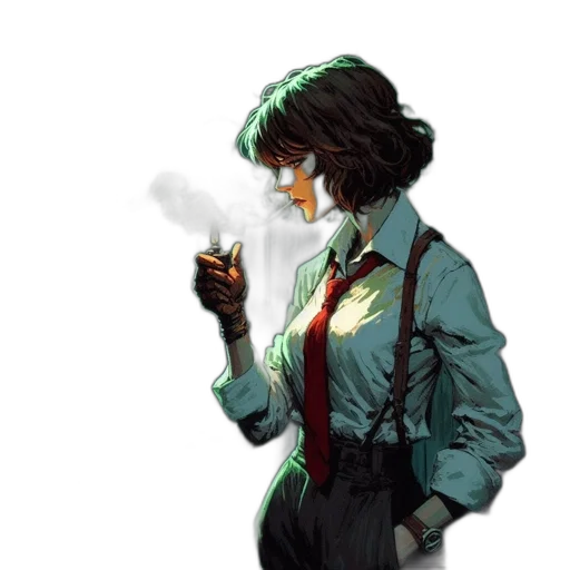 jacket, staff, umbrella, dress transparent PNG cut-out