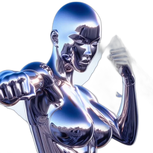 robot, face, jewelry, staff transparent PNG cut-out
