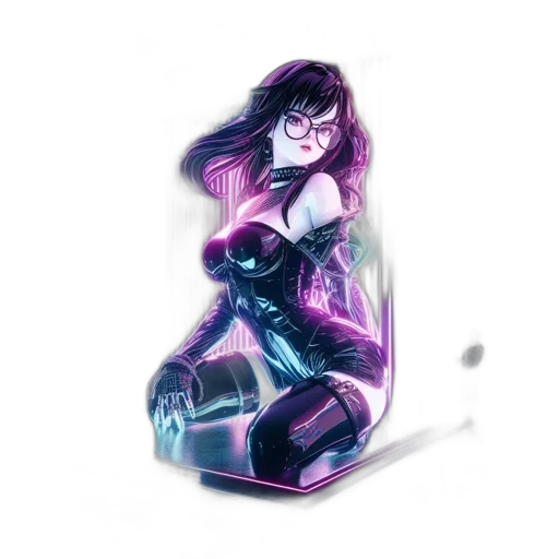 bottle, dress, cyberpunk, vaporwave transparent PNG cut-out