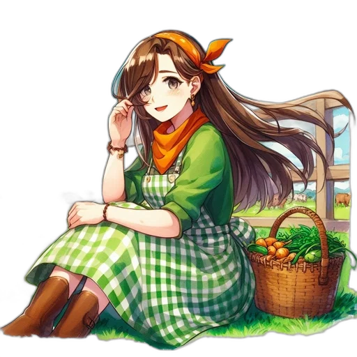 dress, staff, food, animal transparent PNG cut-out