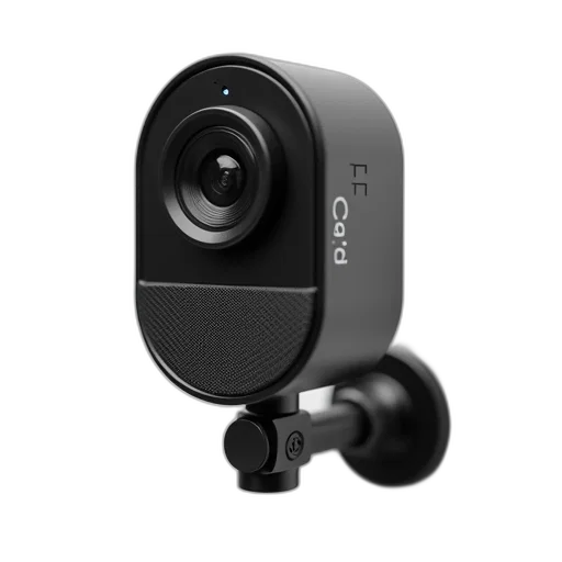 black, white, camera, circular transparent PNG cut-out