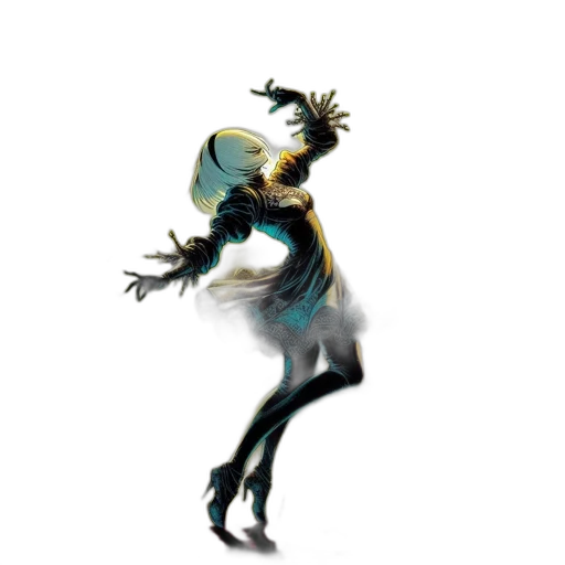 dress, mask, hair, creature transparent PNG cut-out