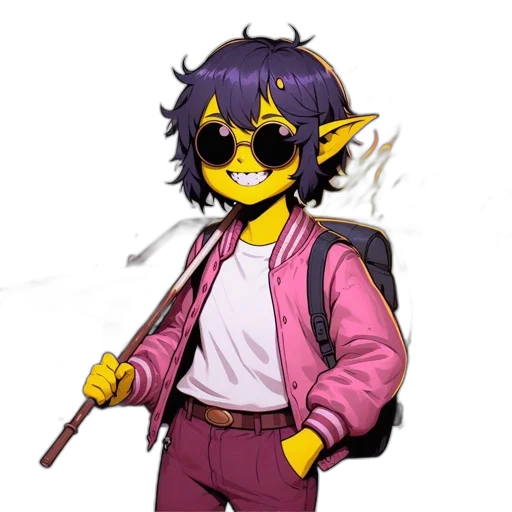 staff, jacket, weapon, mask transparent PNG cut-out