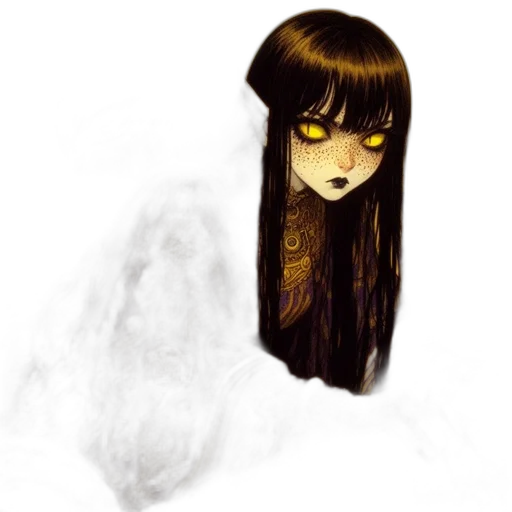 mask, hair, face, creature transparent PNG cut-out