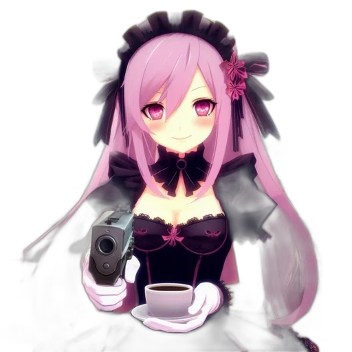 dress, robot, staff, crown transparent PNG cut-out