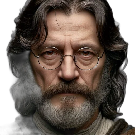 face, staff, photorealistic, fantasy art transparent PNG cut-out