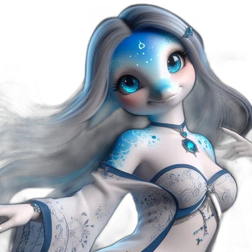 robot, dress, fantasy art, 3d render transparent PNG cut-out