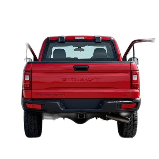 red, utility, vehicle, front transparent PNG cut-out