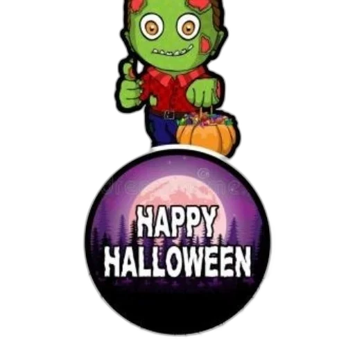 cartoon, zombie, holding, candy transparent PNG cut-out