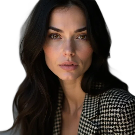 face, jacket, hair, staff transparent PNG cut-out