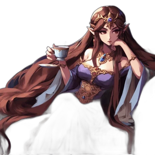 crown, dress, jewelry, staff transparent PNG cut-out