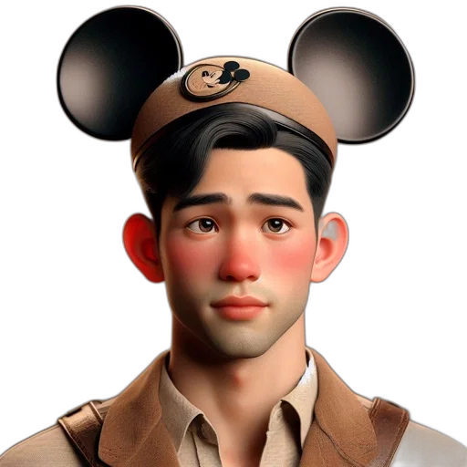 face, hat, mask, staff transparent PNG cut-out