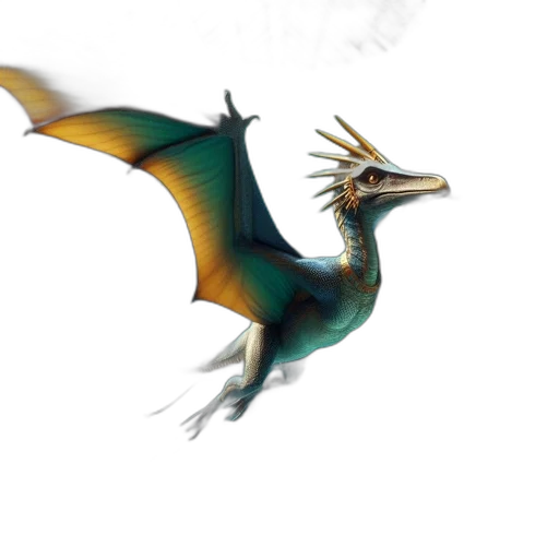 dragon, animal, creature, staff transparent PNG cut-out