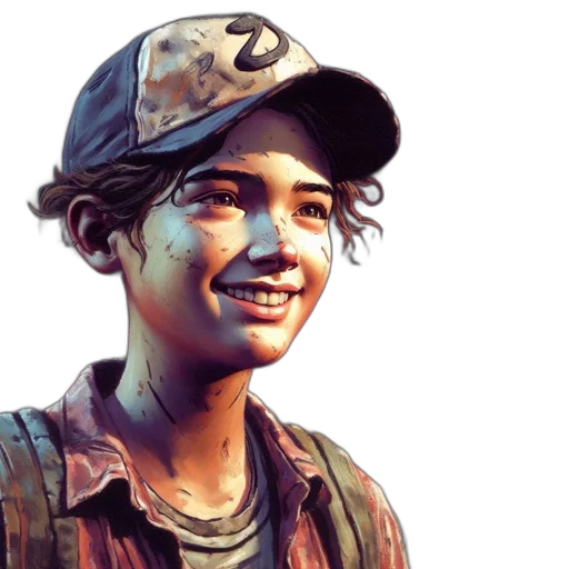face, hat, weapon, photorealistic transparent PNG cut-out