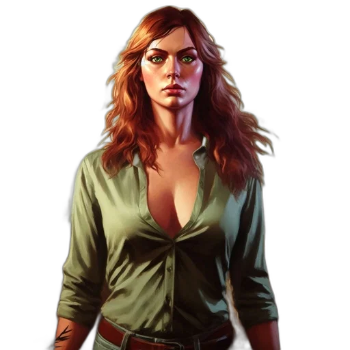 jacket, dress, staff, comic book art transparent PNG cut-out