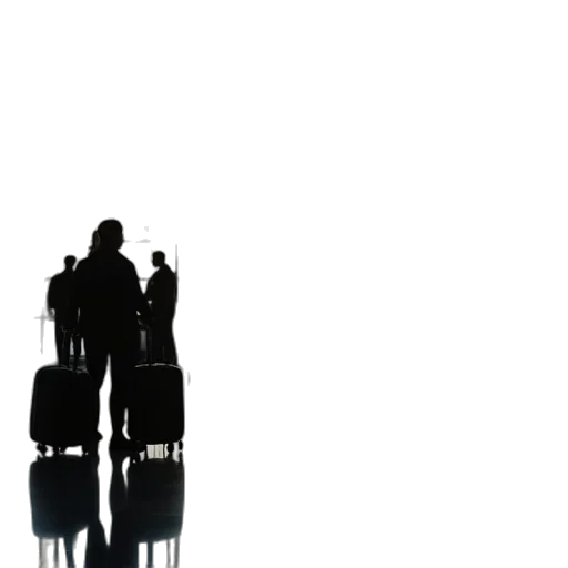 staff, umbrella, jacket, 3d render transparent PNG cut-out