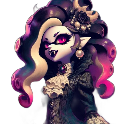 mask, hair, crown, staff transparent PNG cut-out