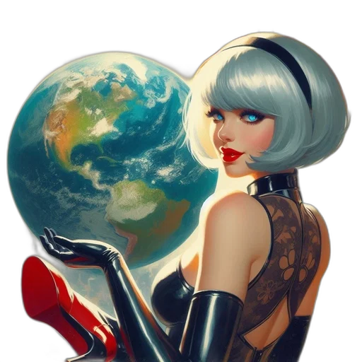 robot, fantasy art, comic book art, concept art transparent PNG cut-out