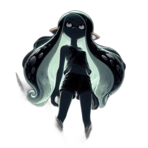 mask, creature, staff, hair transparent PNG cut-out