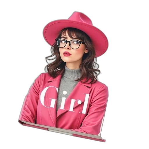 jacket, hat, staff, face transparent PNG cut-out