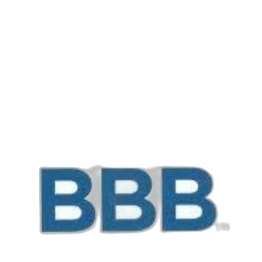 blue, white, bbb, logo transparent PNG cut-out