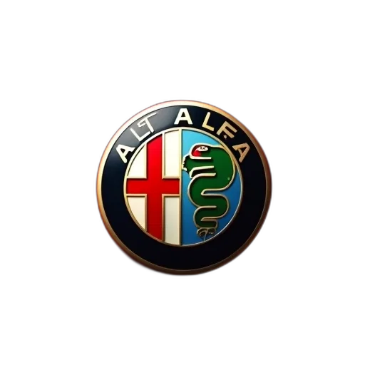 alfa, logo, red, background transparent PNG cut-out